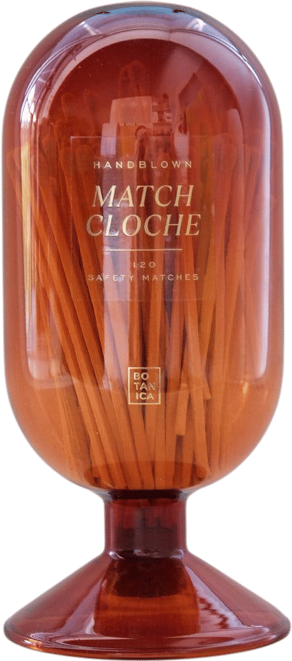 Glass Match Cloche in Amber | Botanica
