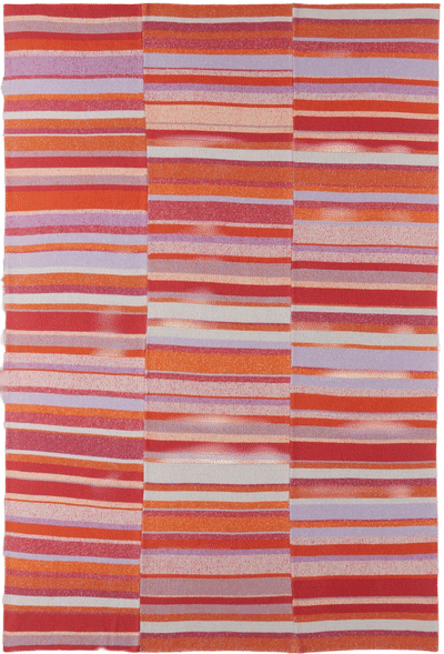 Pink & Orange Stripe Super Soft Blanket