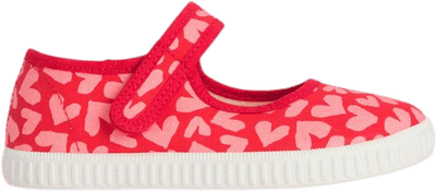 Canvas Mary Janes-Hearts