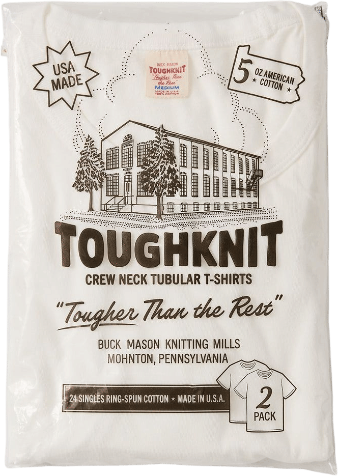 White Toughknit Tubular Tee 2-Pack
