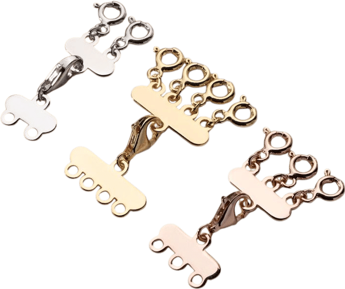 Layered necklace clasp