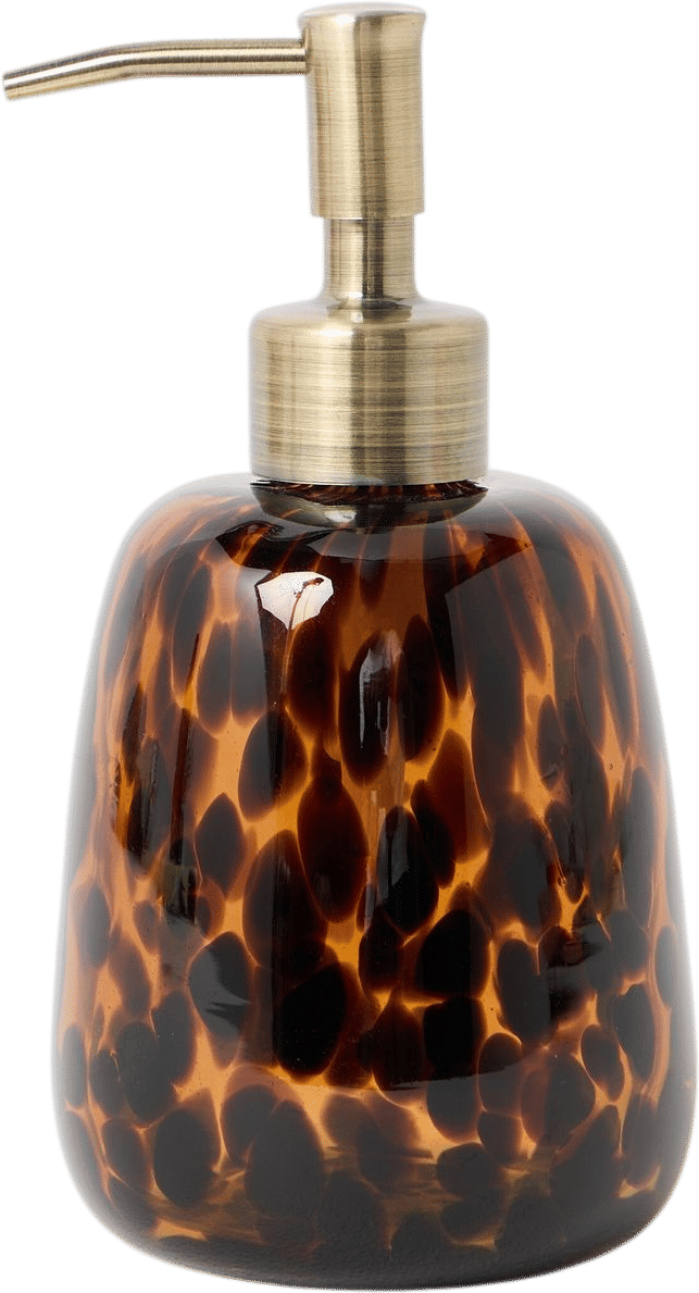 Tortoiseshell Glass Soap Pump