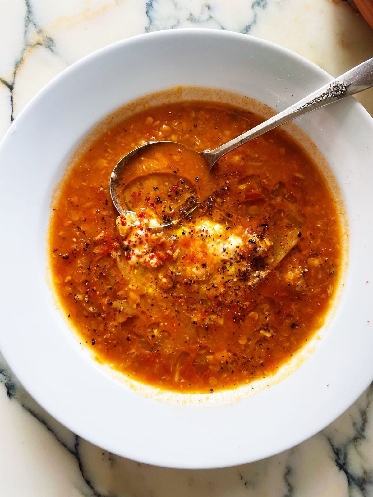 Spicy Tomato Soup with Lentils and Fennel (Alison Roman)