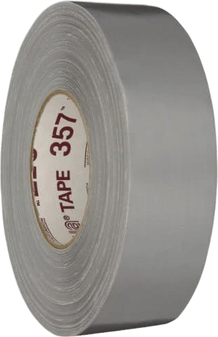 Nashua 357 Polyethylene Coated Cloth Premium Grade Duct Tape, 13 mil Thick, 55 m Length, 48 mm Width, Silver