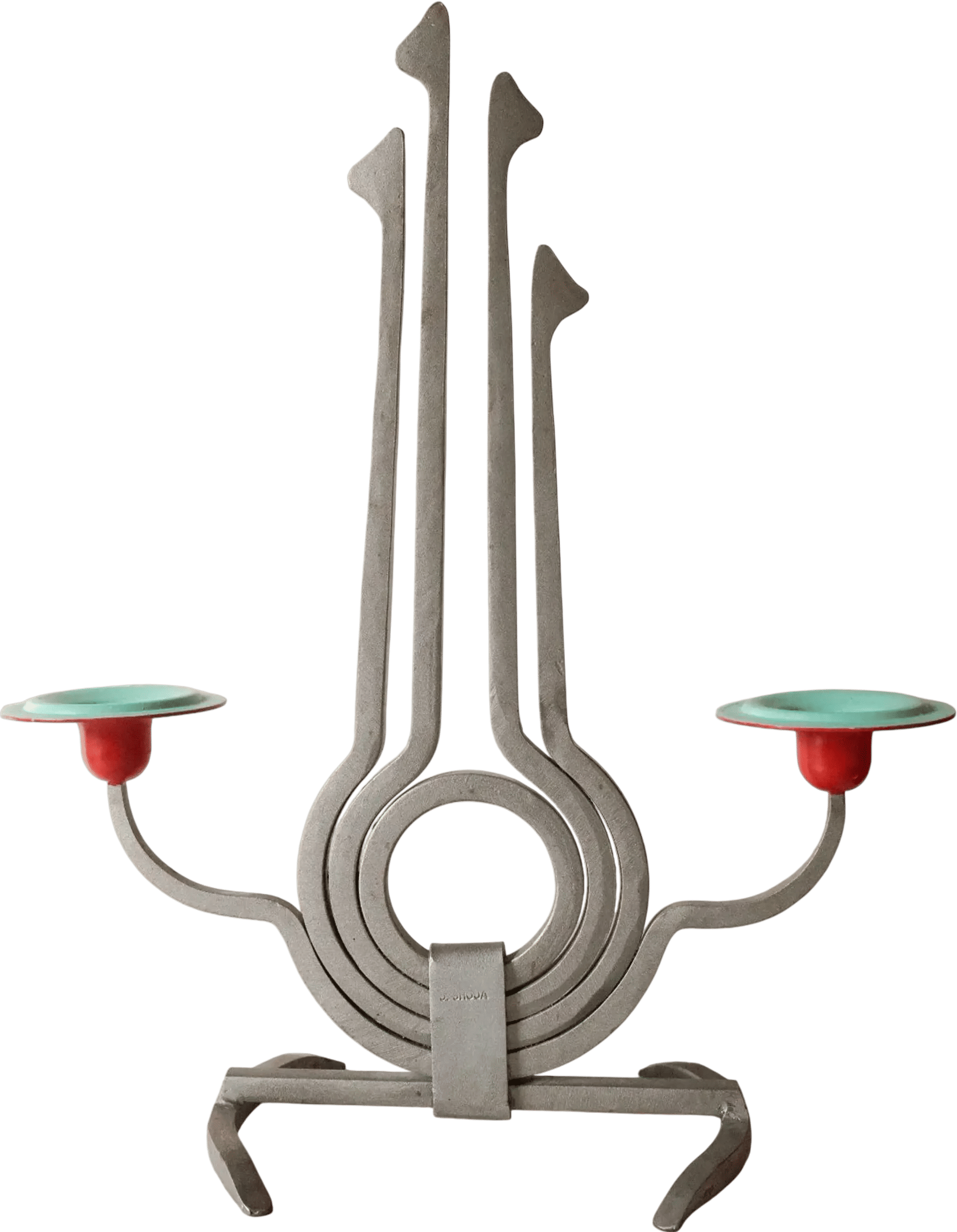 Vintage Wrought Iron Candle Holder