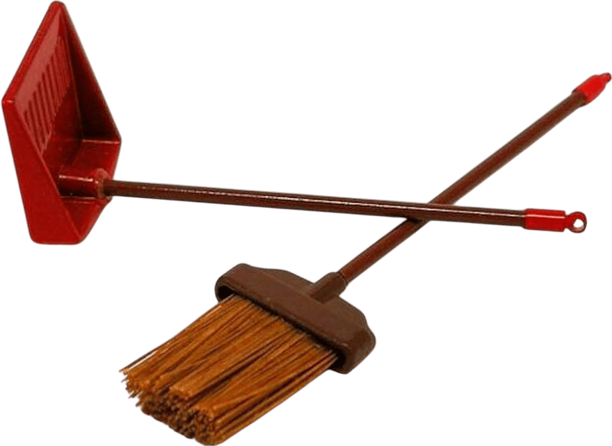 Miniature broom dustpan set Dollhouse miniatures Diorama miniatures supplies Doll house decor Miniatures for dollhouse