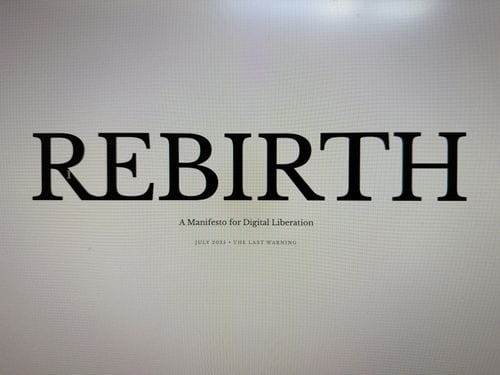Rebirth Manifesto