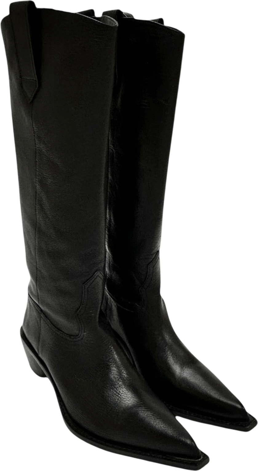 Simon Miller Black Leather Knee-High Boots (US 10)