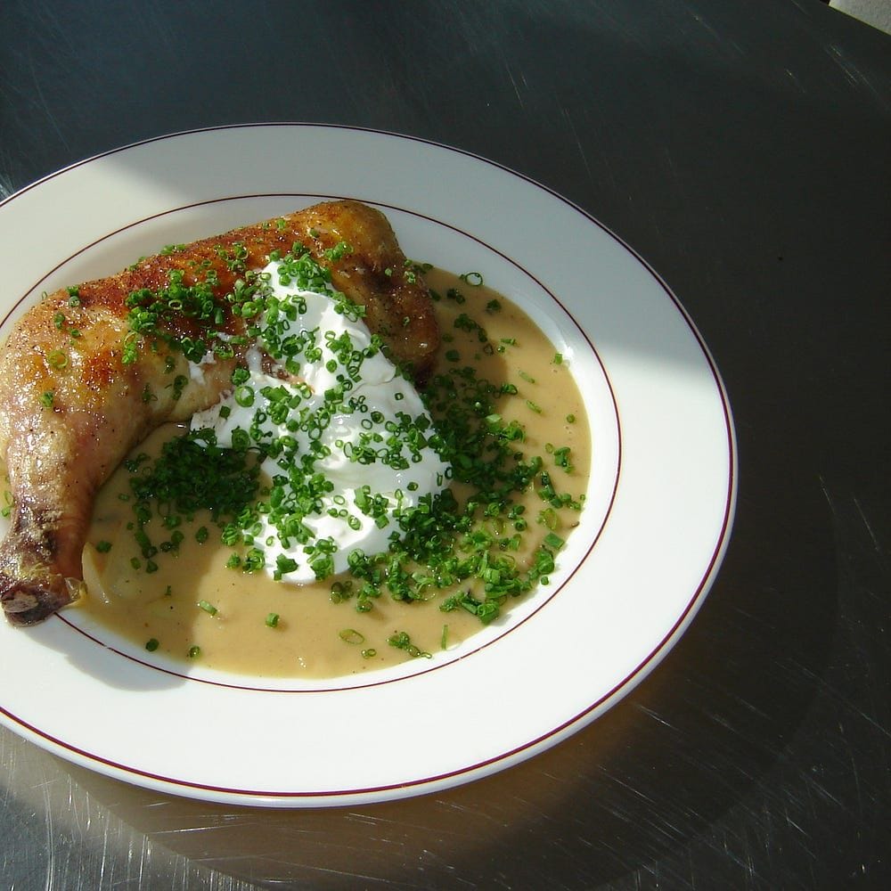 Crispy Chicken + Charred Leek Gravy Recipe
