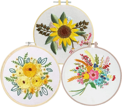 Floral Embroidery Kit Set