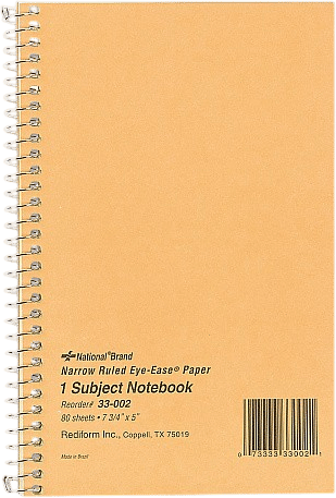 National wirebound notebook