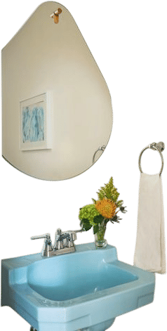 Vintage Blue Cast Iron Sink