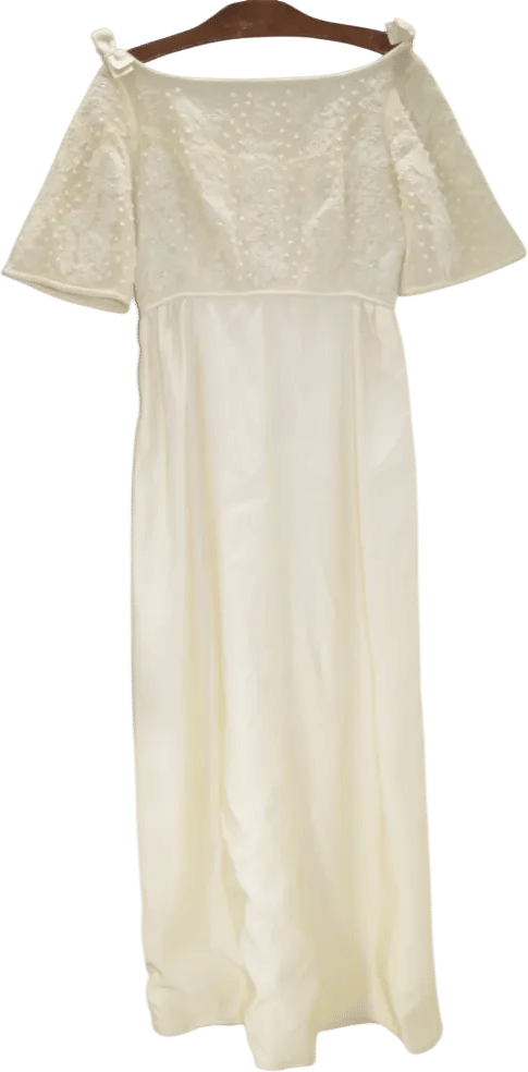 1960s ivory dress with bow details