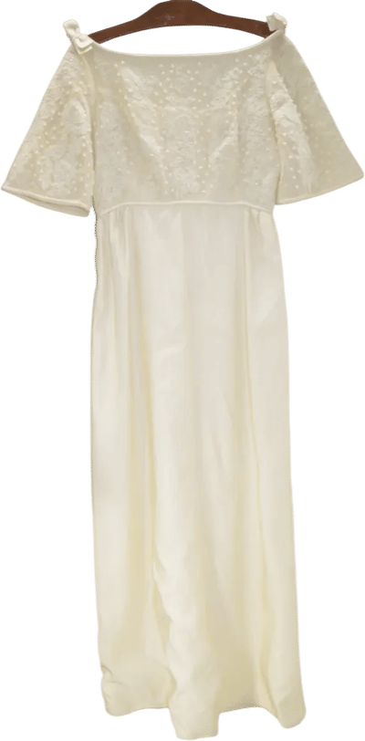 1960s Ivory Dress with Bow Details