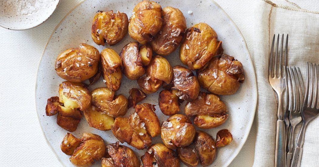 Smashed and Fried Potatoes Recipe