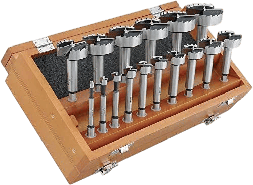 Steelex D3573 Forstner Bit Set with Hex Shank, 16-Piece