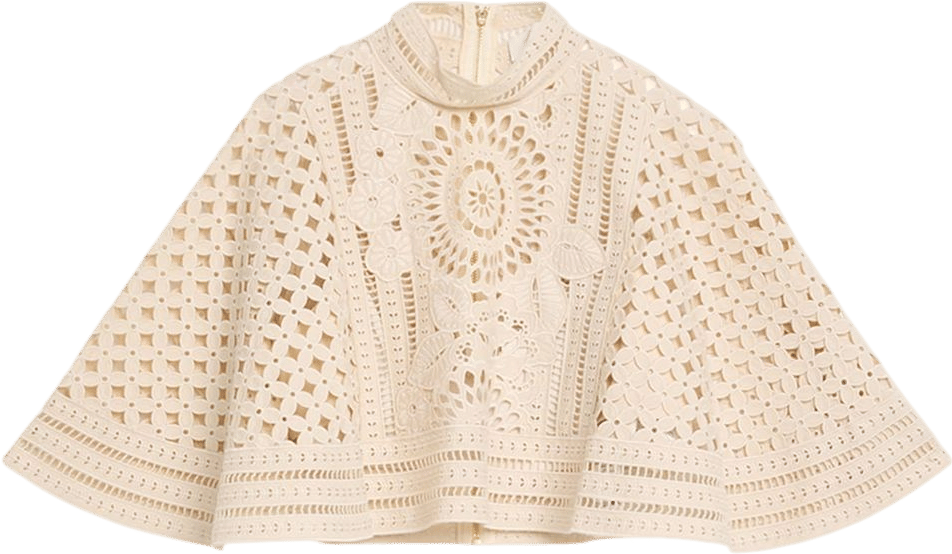 Zimmermann Indra Embroidered Cape