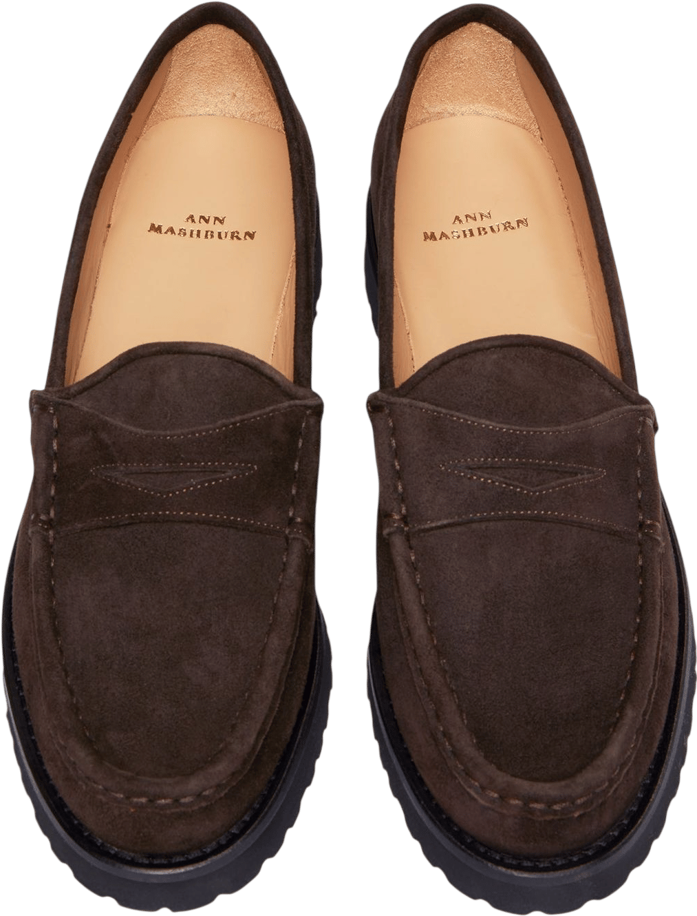 Lug Sole Loafer in Chocolate Suede