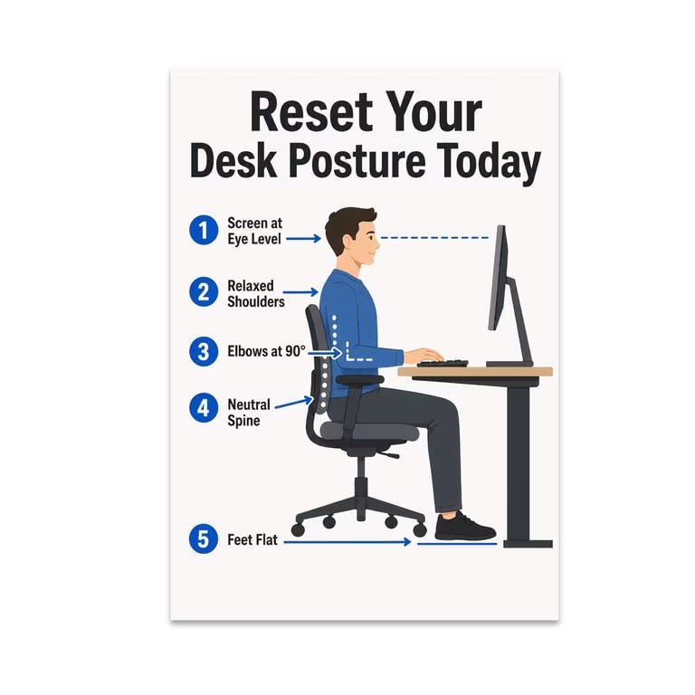 Ergonomic work set up