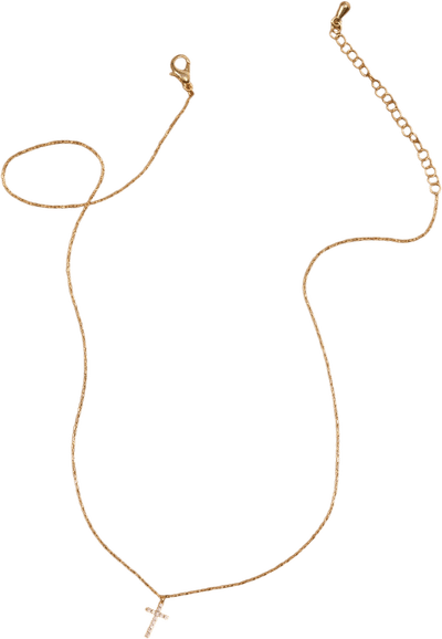 18K Gold Dipped Cross Charm Necklace