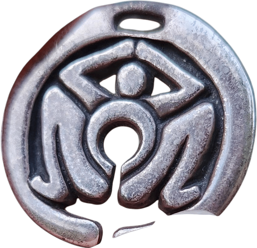 Vintage Estate Sterling Silver Fertility Goddess Feminine Power Pendant