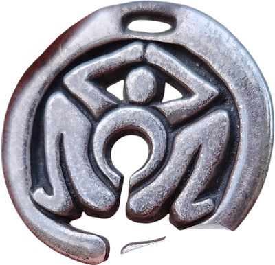 Vintage Estate Sterling Silver Fertility Goddess Pendant