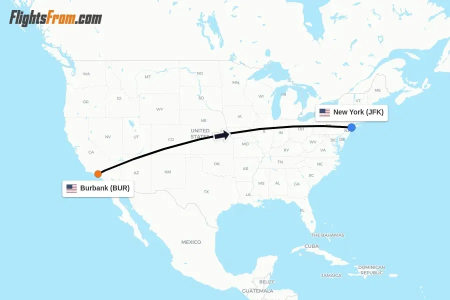 BUR - JFK