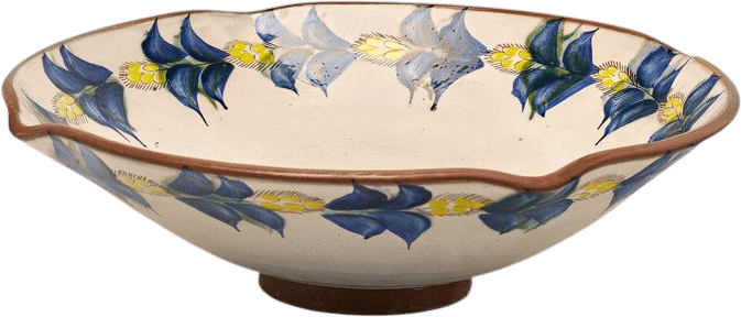 Manial Hand-Painted Ceramic Deep Serving Bowl