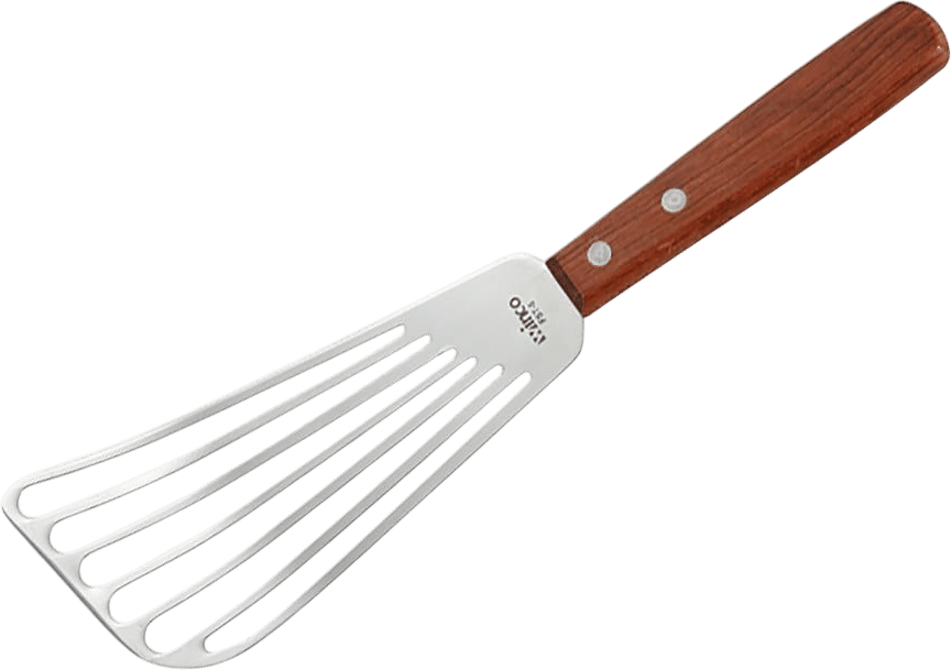 FST-6 6 1/2" Slotted Fish Spatula with Wood Handle