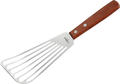 FST-6 6 1/2" Slotted Fish Spatula with Wood Handle
