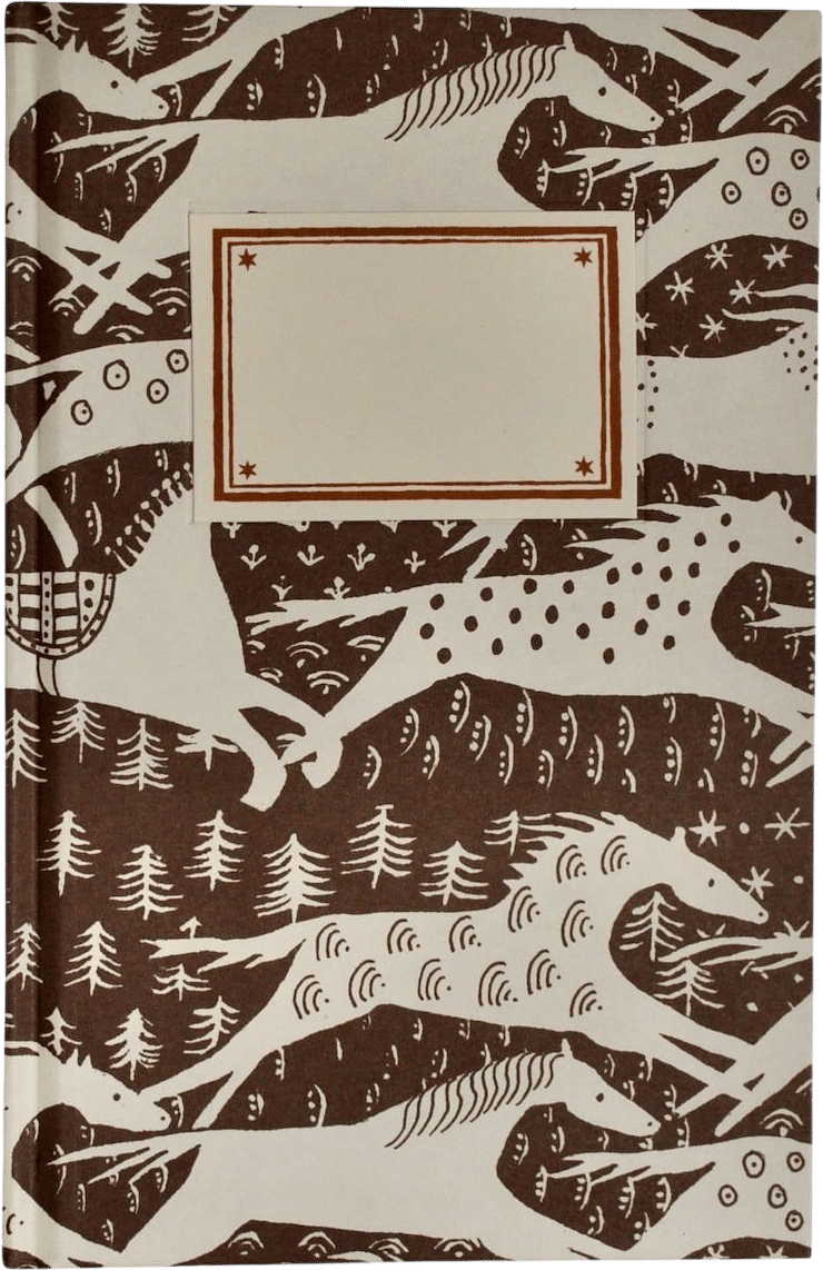 Cambridge Imprint Hardback Notebook Horses Chocolate