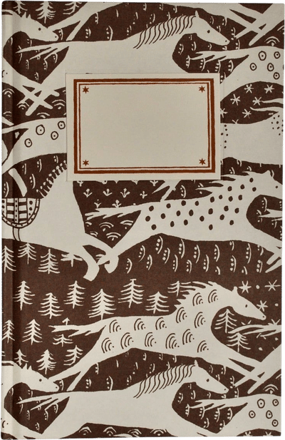 Hardback Notebook - Horses Chocolate
