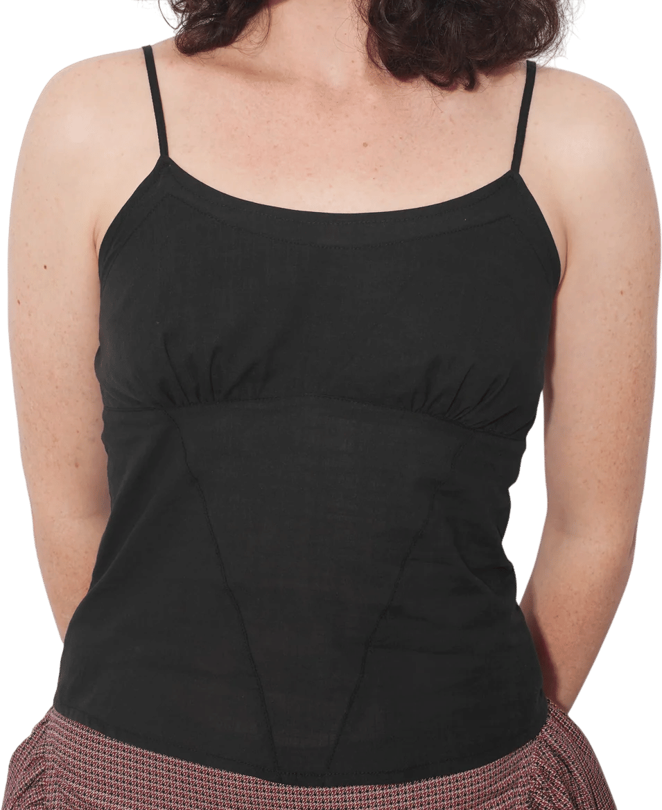 PEARL CAMISOLE IN CHARCOAL