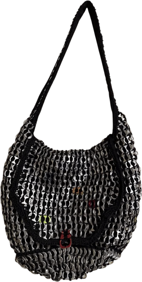 Handmade crochet and soda tab purse