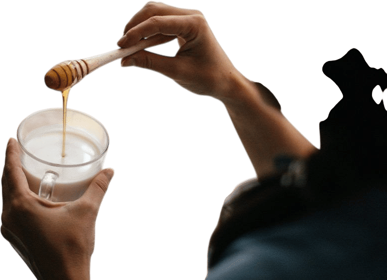 Warm milk and honey