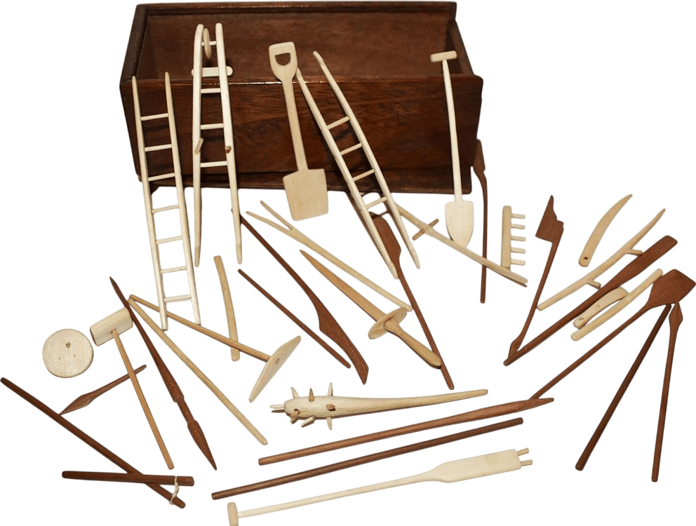 Victorian Spellicans Game - Wonderful Boxed Original Carved Cased Antique Game Spillikins/Pick Up Sticks/Jack Straws