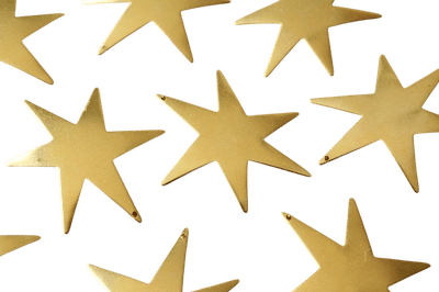Raw Brass Starburst Charms