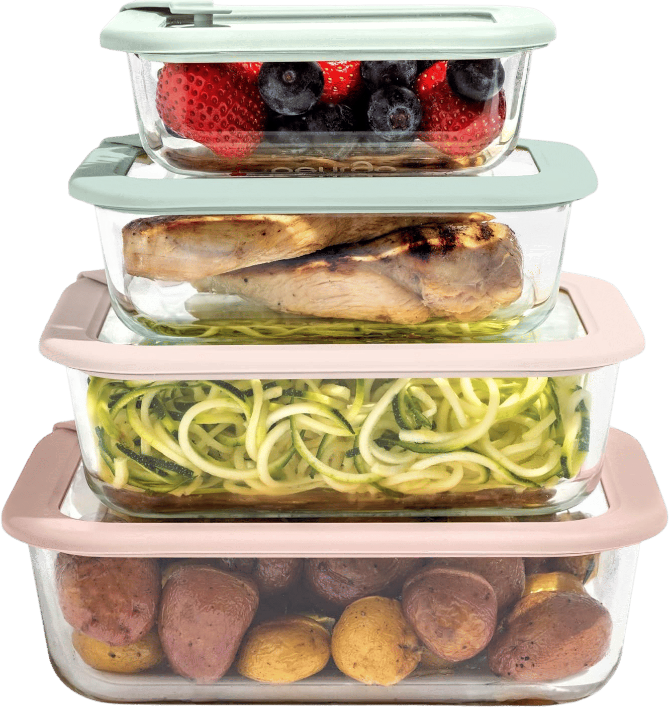 Bentgo Signature Glass Food Storage - 8-Piece Set (Desert Sage)