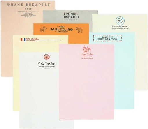 Wes Anderson Letter Paper Notepad (Blue)