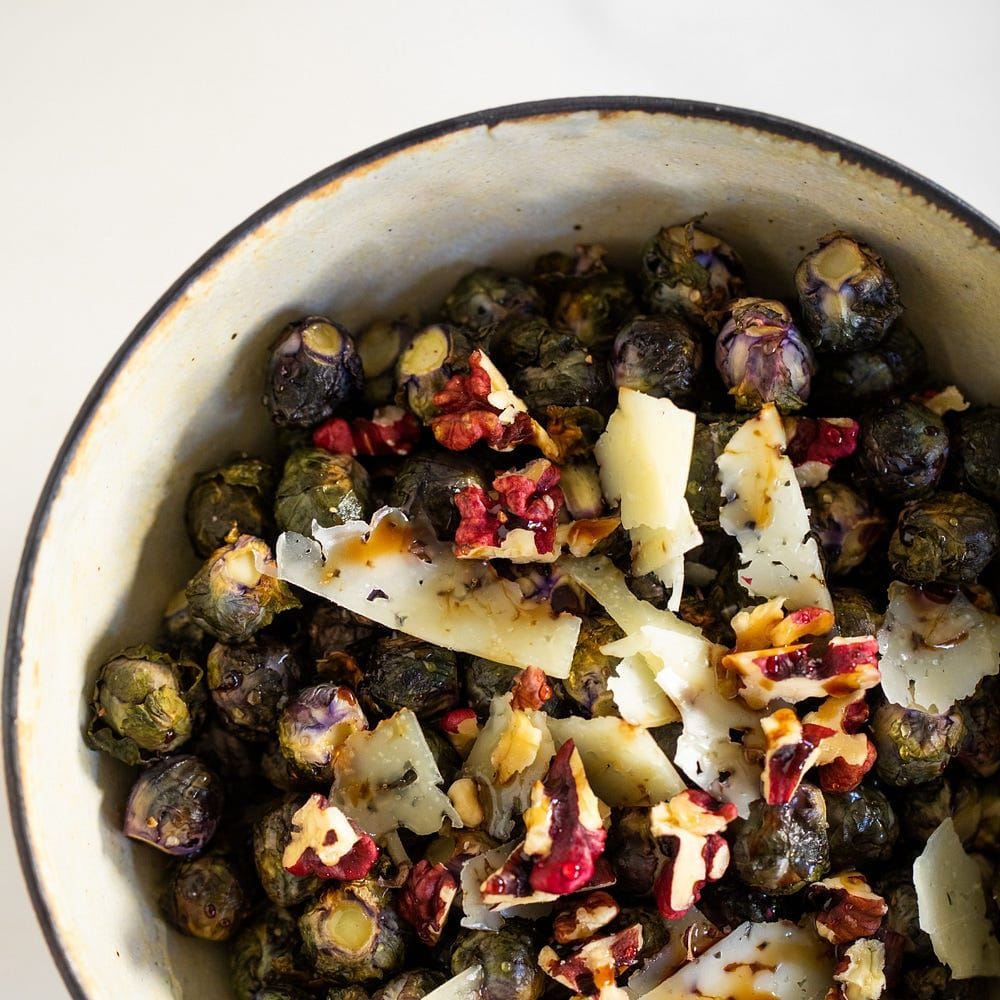 Roasted Brussels Sprouts with Hazelnuts and Manchego Recipe