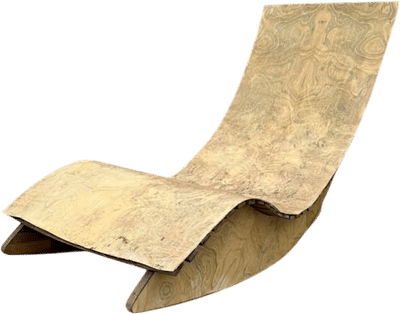Wood Veneer Lounge Chair