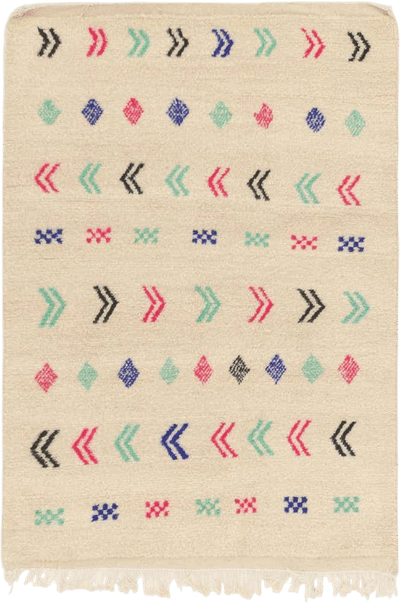 Hand Knotted Moroccan Wool Rug