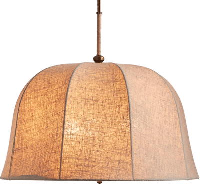 Allegra Rattan and Linen Dome Pendant Light