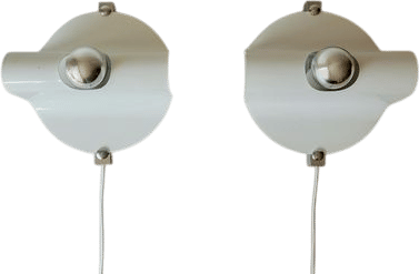 XL Chrome Folded Pancake Italian Sconces