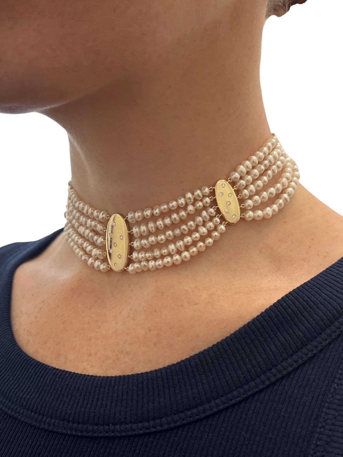 Five Strand Heirloom Pearl Necklace