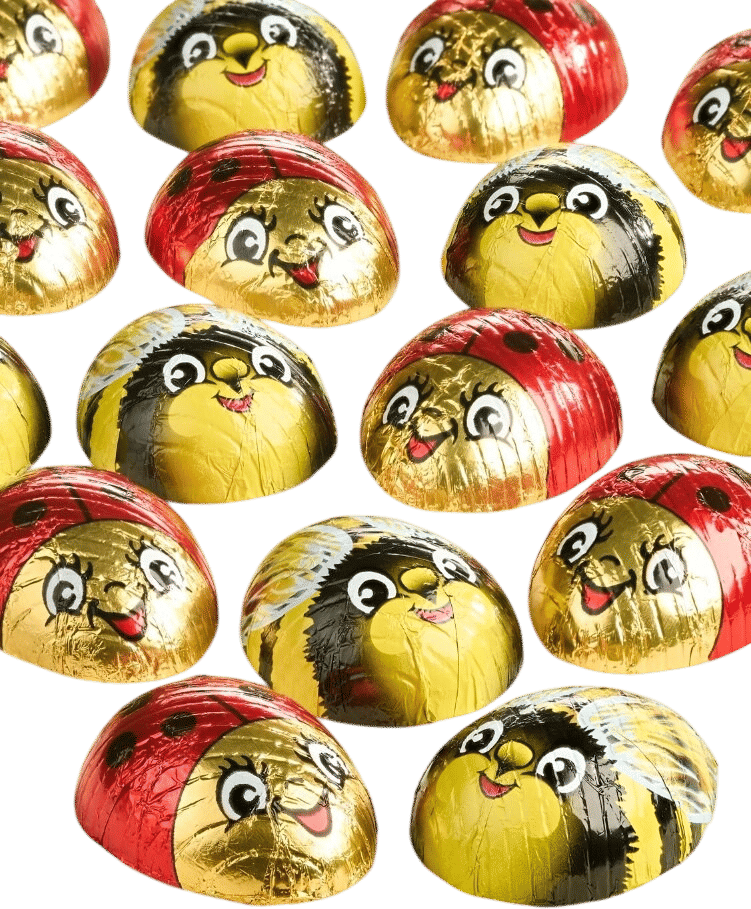 Milk Chocolate Bumblebees and Ladybugs, 8 Ounce Bag