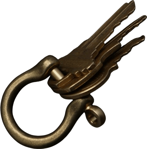 Front General Store Brass Screw Keyring