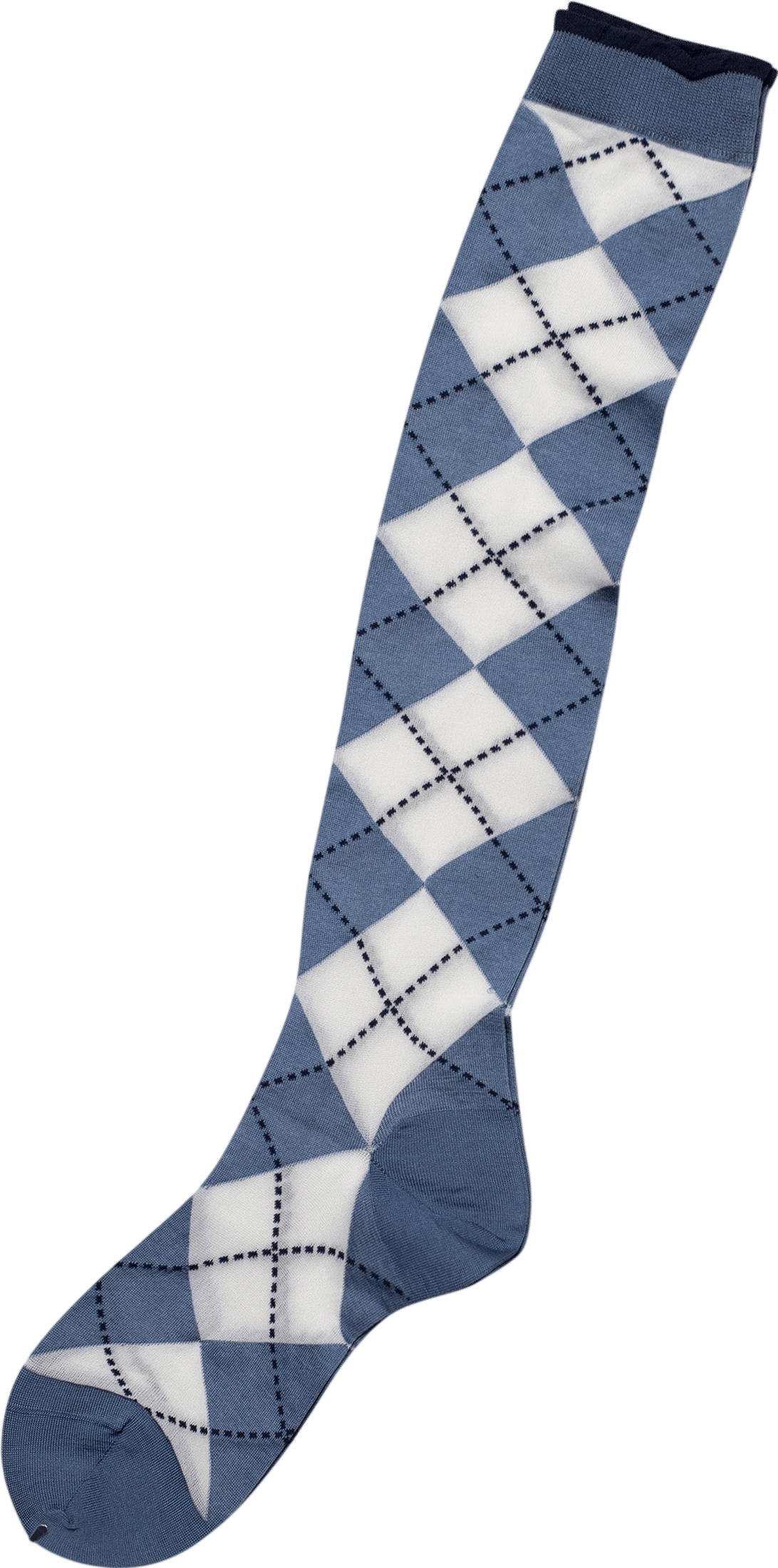 see-through argyle knee socks