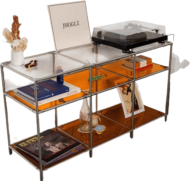 Acrylic panel shelving