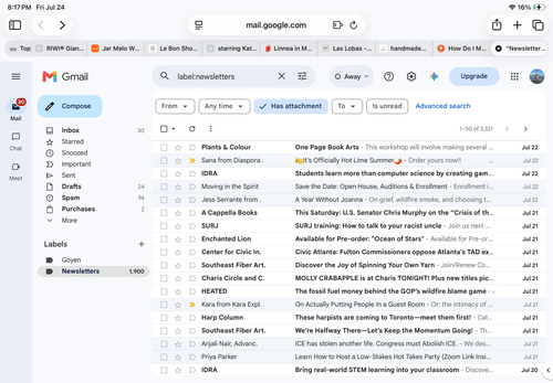 Filtering all your email newsletters